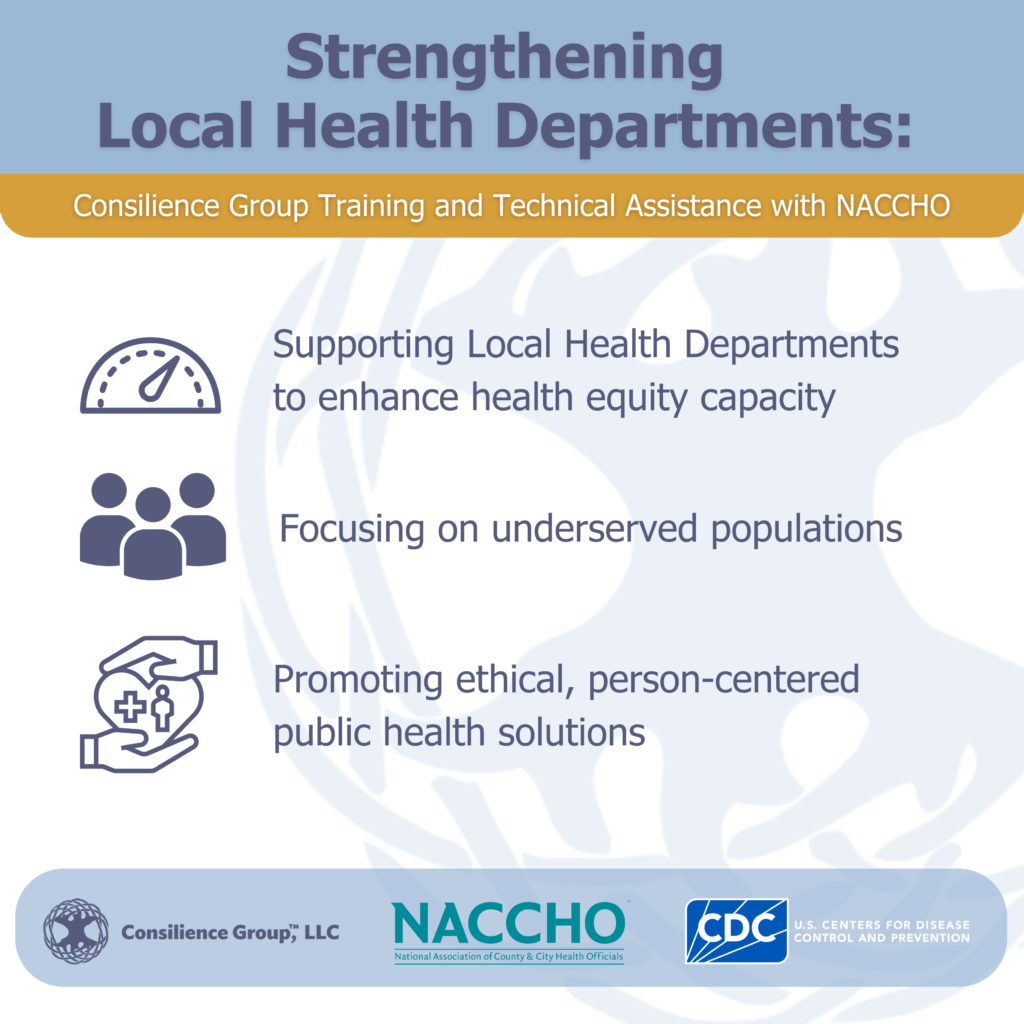 The pillars of Consilience's efforts to strengthen local health departments